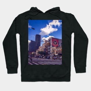 People Buildings Street Art Graffiti Bowery Manhattan NYC Hoodie